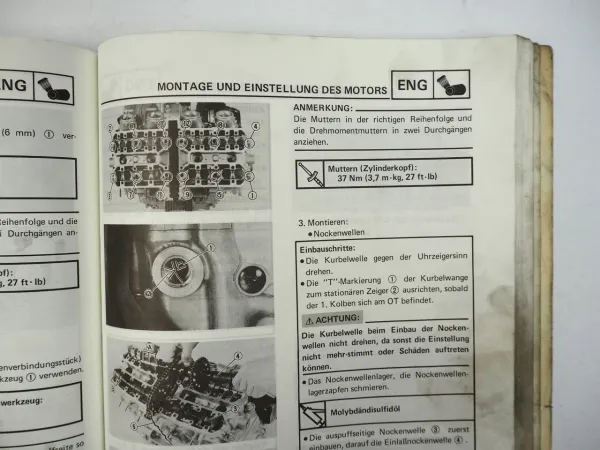 Yamaha FZR1000 3GM Werkstatthandbuch Wartungsanleitung 1989 bis 1991