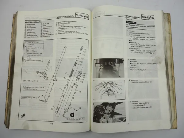 Yamaha FZR1000 3GM Werkstatthandbuch Wartungsanleitung 1989 bis 1991