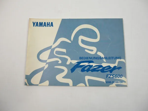 Yamaha FZS600 RJ02 Fazer 5DM Bedienungsanleitung Betriebsanleitung 12/1997
