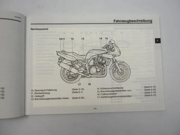 Yamaha FZS600 RJ02 Fazer 5DM Bedienungsanleitung Betriebsanleitung 12/1997