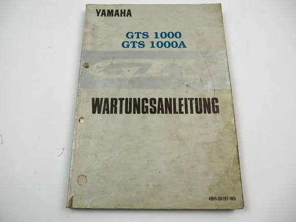 Yamaha GTS1000 GTS1000A 4BH1 4FE1 Werkstatthandbuch Reparaturanleitung 1992