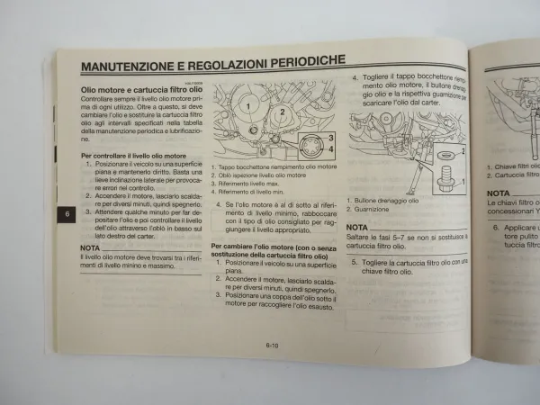 Yamaha MT09 MT09A Uso E Manutenzione Betriebsanleitung italienisch 2013