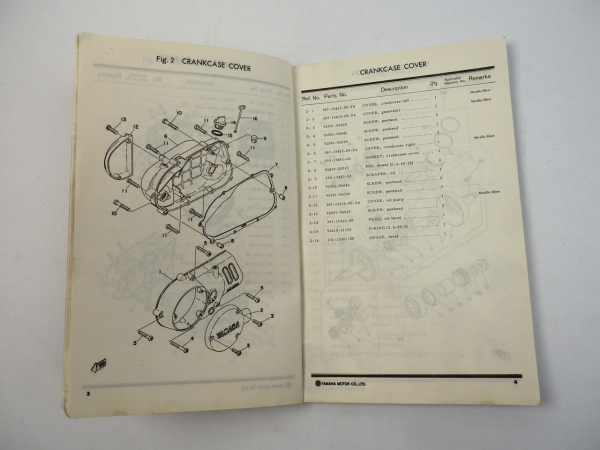 Yamaha RD50DX Model 1976 Type 353 Ersatzteilliste Spare Parts List Catalog