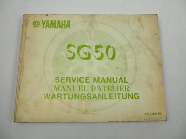 Yamaha SG50 Werkstatthandbuch Wartungsanleitung Service Manual 1983