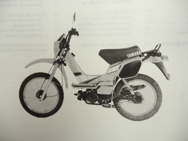 Yamaha SG50 Werkstatthandbuch Wartungsanleitung Service Manual 1983