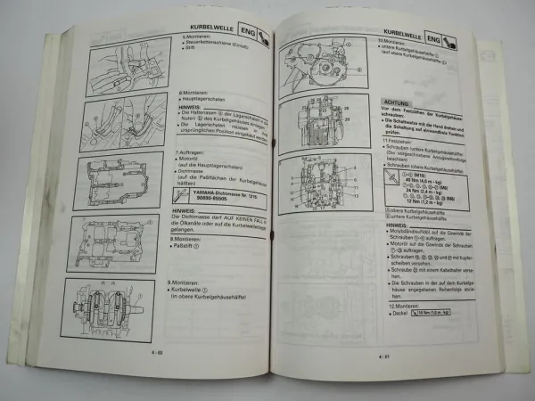 Yamaha TRX850 4UN Reparaturanleitung Werkstatthandbuch 1996 Wartungsanleitung