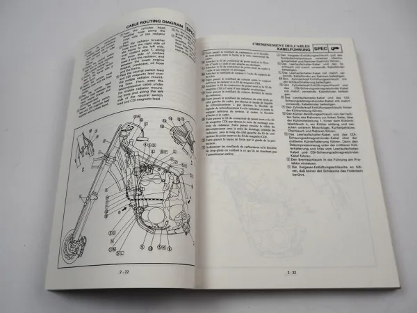 Yamaha WR400F WR400 F (L) 5GS2 Reparaturanleitung Werkstatthandbuch 1998 Wartung