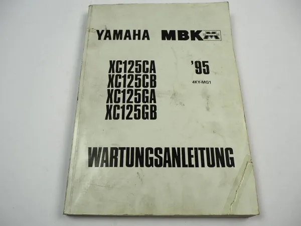 Yamaha XC125 Beluga CA CB GA GB 1995 Reparaturanleitung Werkstatthandbuch Wartung