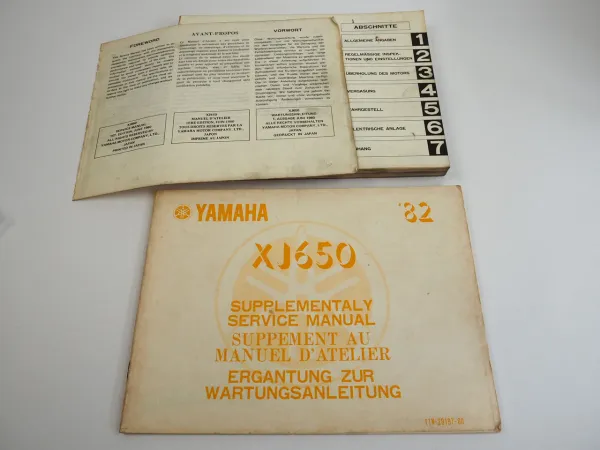 Yamaha XJ 650 4K0 11N Wartungsanleitung Werkstatthandbuch Reparaturanleitung