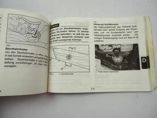 Yamaha XJ600 51J Betriebsanleitung Bedienungsanleitung Schaltplan Owners Manual 1985