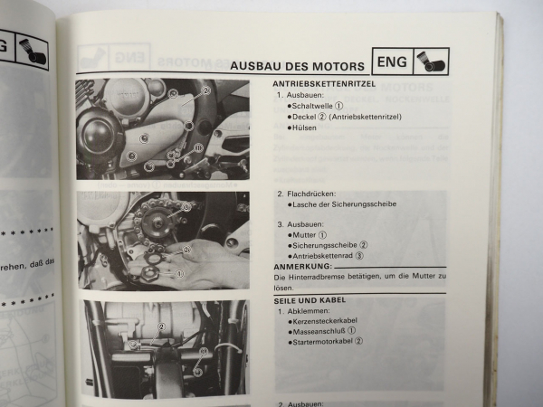 Yamaha XJ600S Werkstatthandbuch Reparatur Wartungsanleitung 1992