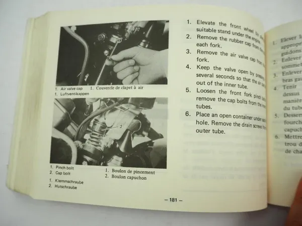Yamaha XJ900 Betriebsanleitung Bedienungsanleitung Owners Manual 1982