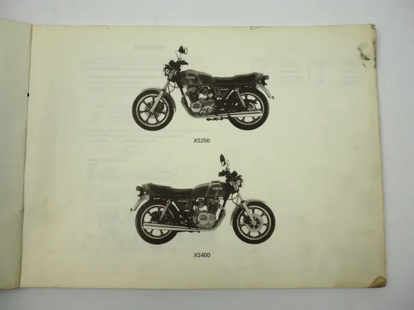 Yamaha XS250 XS400 1979 3N6 3N7 Parts List Teilekatalog Ersatzteilliste