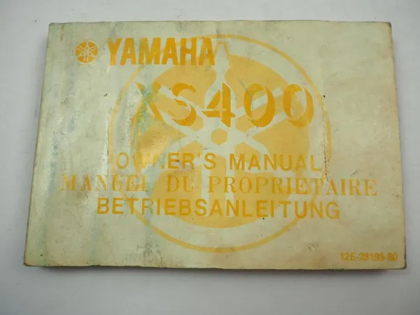Yamaha XS400 12E Betriebsanleitung Bedienungsanleitung Owners Manual 1982