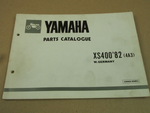 Yamaha XS400 1982 4A3 Spare Parts List Catalogue Ersatzteilliste