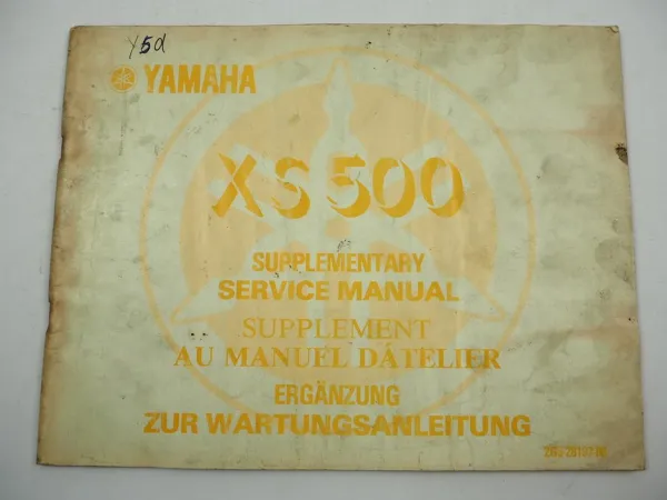 Yamaha XS500 1H2 Werkstatthandbuch Reparaturanleitung Wartungsanleitung ab 101 / 200101