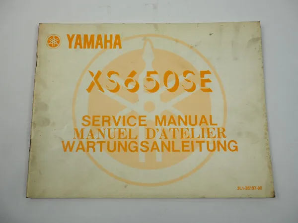 Yamaha XS650SE 3L1 Werkstatthandbuch Wartungsanleitung Ergänzung 1979