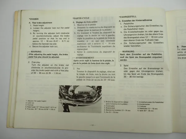 Yamaha XS650SE 5E6 Werkstatthandbuch Wartungsanleitung Ergänzung 1981