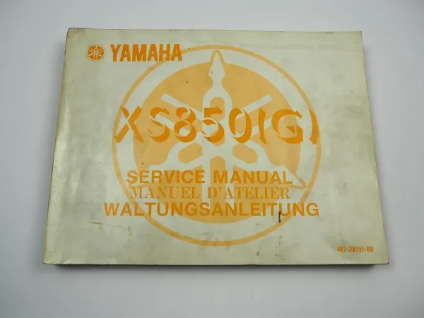 Yamaha XS850 4E2 Werkstatthandbuch Reparaturanleitung 1980