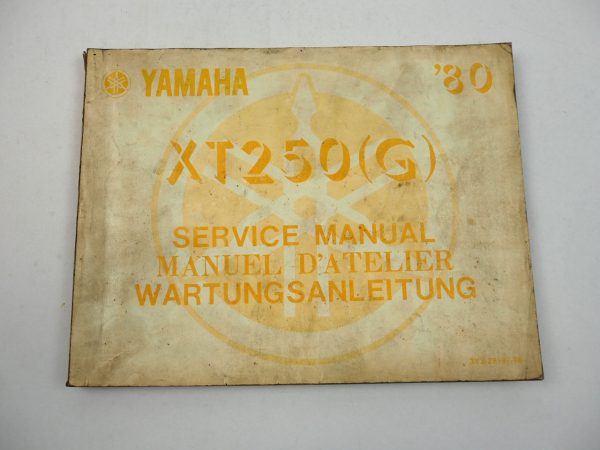 Yamaha XT250 3Y3 Werkstatthandbuch Reparaturanleitung 1980