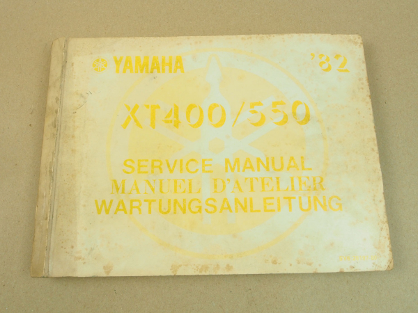 Yamaha XT400 XT550 Werkstatthandbuch 5Y6 5Y3 5Y5 Reparaturanleitung 1982