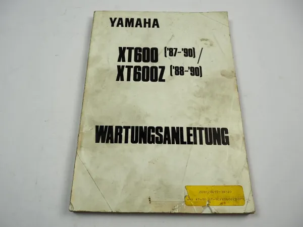 Yamaha XT600 2KF XT600Z 3AJ1 Reparaturanleitung Werkstatthandbuch 1987-1990