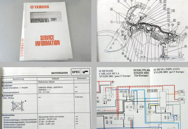 Yamaha XVS250(N) 5KR2 Modell 2001 Service Information Schaltplan