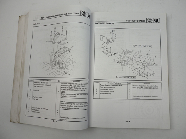 Yamaha YFM450FA 5ND Quad Werkstatthandbuch Service Manual 2003 englisch