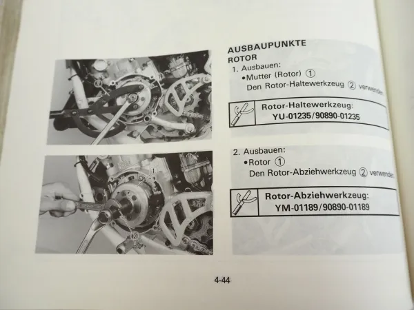 Yamaha YZ 125 D LC ab 4DB -000101 Fahrerhandbuch Reparaturanleitung Wartung 1991