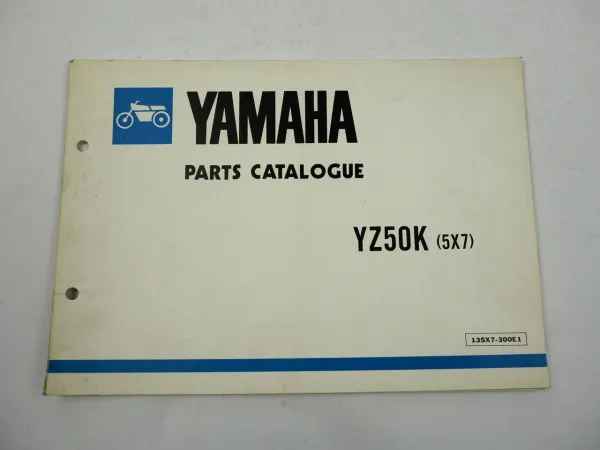 Yamaha YZ50K Type 5X7 Spare Parts Catalogue Ersatzteilliste 1982