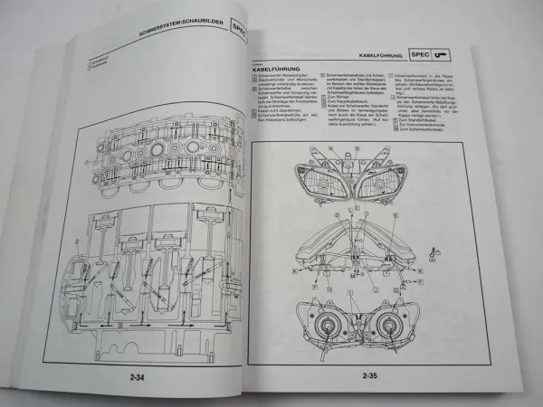 Yamaha YZF R1 (P) 5PW1 Werkstatthandbuch Reparatur Wartungsanleitung 2002 - 2003