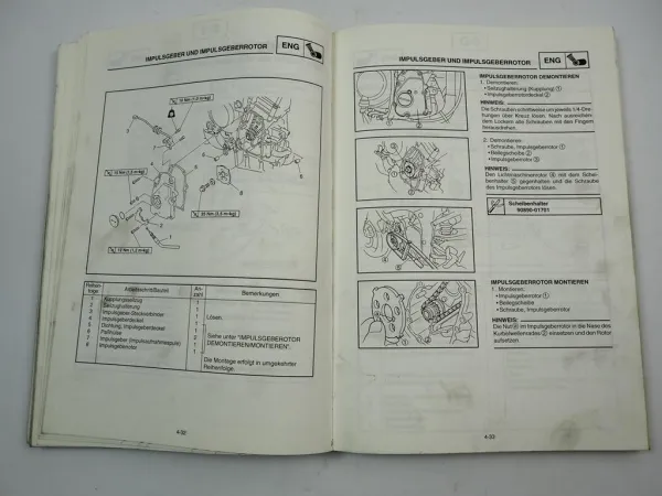 Yamaha YZF R6 RJ03 1999 Werkstatthandbuch Wartungsanleitung Reparaturanleitung