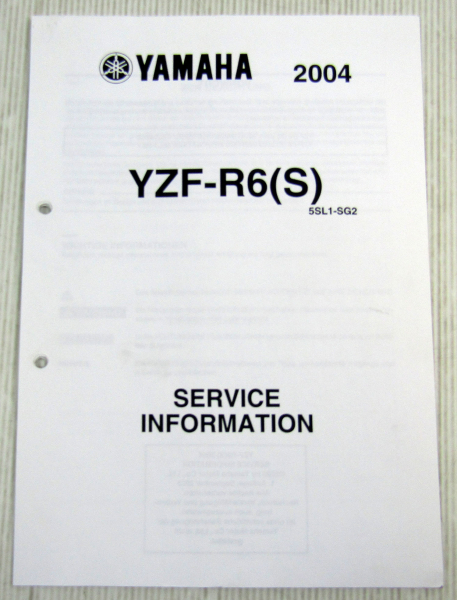 Yamaha YZF-R6 S 2004 Service Information Kraftstofftank Schaltplan Elektrik