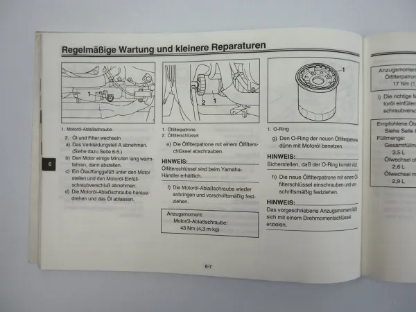 Yamaha YZF600R Thundercat 4TV Bedienungsanleitung Betriebsanleitung 1997