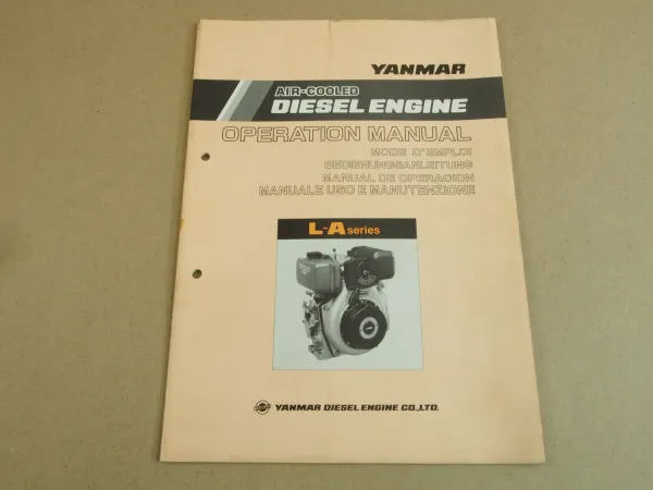 Yanmar L-A series Air Cooled Diesel Engine Bedienungsanleitung Operation Manual