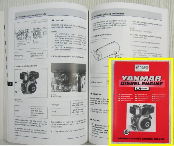 Yanmar LA Serie Dieselmotor Bedienungsanleitung Operation Manual Driftshandbok