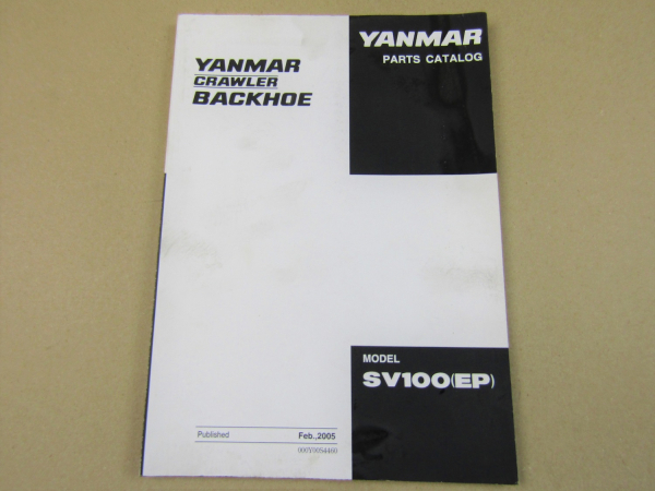 Yanmar SV100 EP Crawler Backhoe Bagger Ersatzteilliste in engl Parts List 2/2005