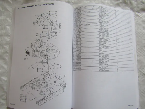Yanmar Universal ViO50U Excavator Spare Parts List 04/2008