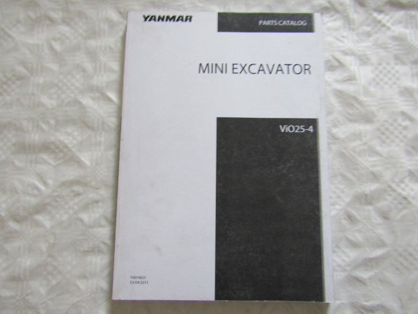 Yanmar ViO25-4 Mini Excavator Parts List Catalog Ersatzteilliste in englisch