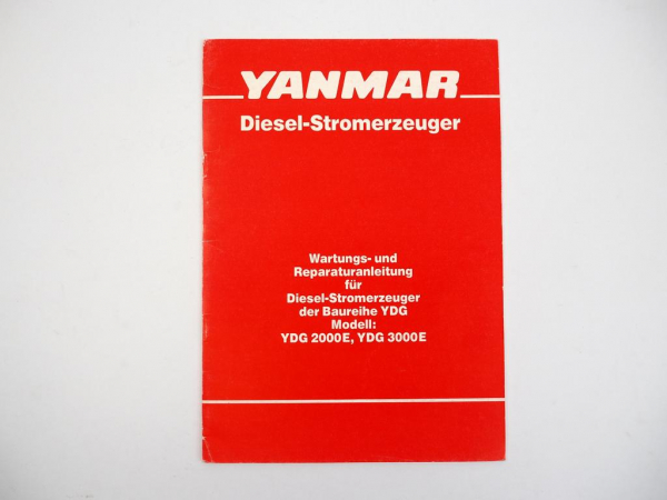 Yanmar YDG 2000E 3000E Diesel Stromerzeuger Werkstatthandbuch