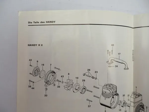 Zahnradwerk Köllmann Handy K1 K2 Kompressor Betriebsanleitung Ersatzteilliste
