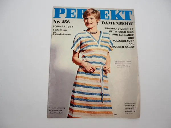 Zeitschrift Perfekt Nr. 256 Damenmode Sommer 1977 ohne Schnittbogen