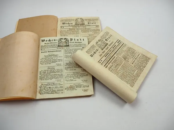 Zeitschrift Wochenblatt Oberamtsbezirk Nürtingen Stuttgart Jahrgänge 1842/53/59
