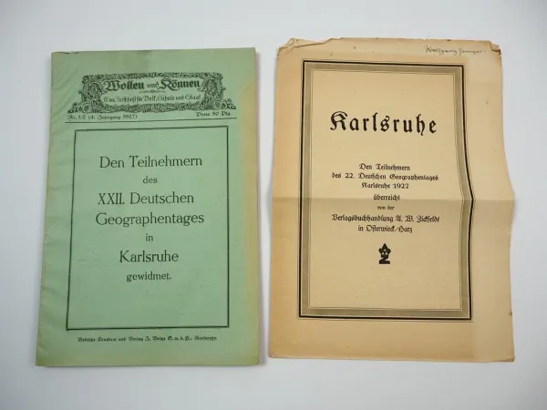 Zeitschrift zum 22. Deutschen Geographentages in Karlsruhe 1927