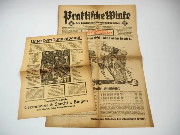 Zeitung Central Drogerie Caemmerer Specht Bingen Rheinland Pfalz 1931