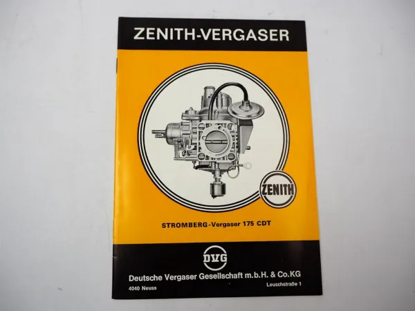 Zenith 175 CDT Stromberg Vergaser Betriebsanleitung 1974 Mercedes Benz W123