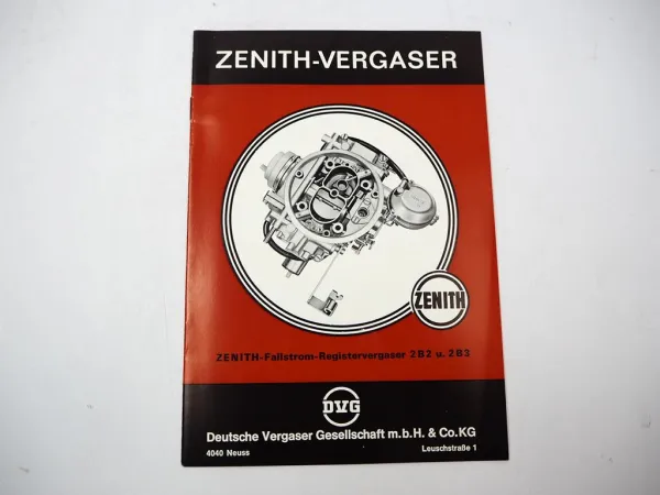 Zenith 2B2 2B3 Vergaser Betriebsanleitung 1974 VW Golf Passat Audi 80 100