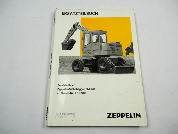Zeppelin ZMH20 Mobilbagger Ersatzteilliste Ersatzteilkatalog 1993