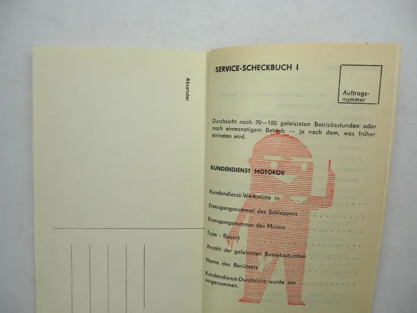 Zetor 10011 10045 16045 Traktor Betriebsanleitung Wartung Scheckbuch 1979