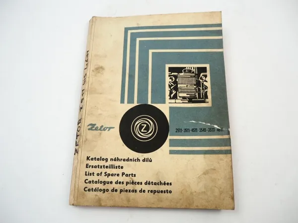 Zetor 2511 3511 4511 3545 3513 4611 Traktor Ersatzteilliste Parts List 1970